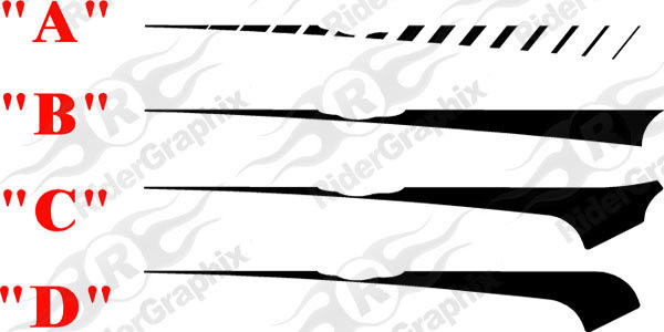 2013 - 2016 Dodge Dart Rear Hockey Style Stripe Kit