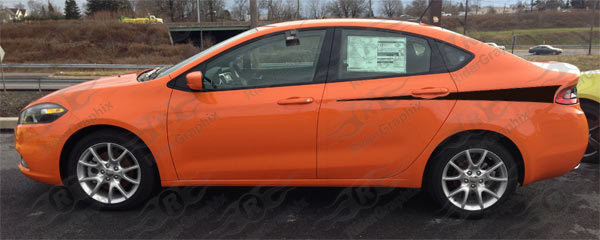 2013 - 2016 Dodge Dart Rear Hockey Style Stripe Kit