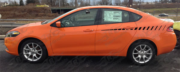 2013 - 2016 Dodge Dart Rear Hockey Style Stripe Kit