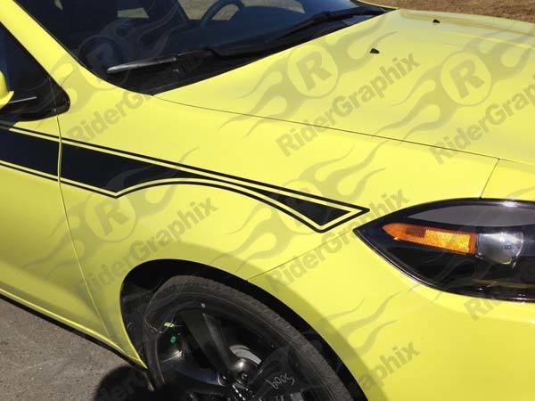 2013 - 2016 Dodge Dart Full Upper Bodyline Stripe Kit