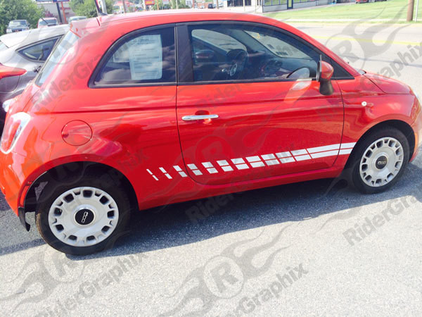 2007 - Up Fiat 500 2-Door Style Rocker Panel Stripes