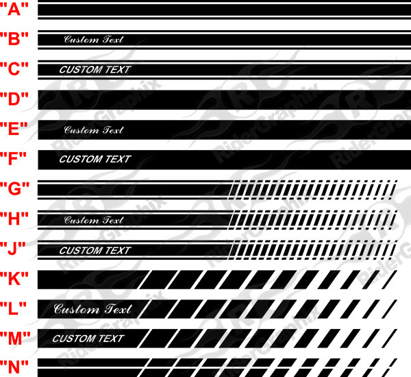 2007 - Up Fiat 500 2-Door Style Rocker Panel Stripes