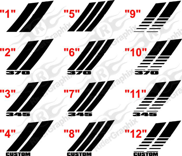 2005 - 2008 Dodge Magnum Hood to Fender Decal Kit