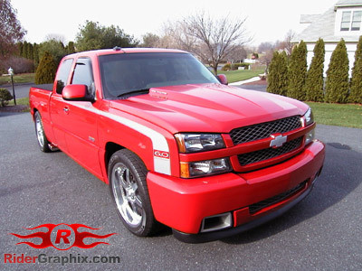 2003 - 2006 Chevrolet Silverado Retro Camaro SS Style Hockey Stick Stripe Kits