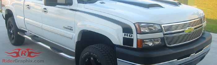 2003 - 2006 Chevrolet Silverado Retro Camaro SS Style Hockey Stick Stripe Kits