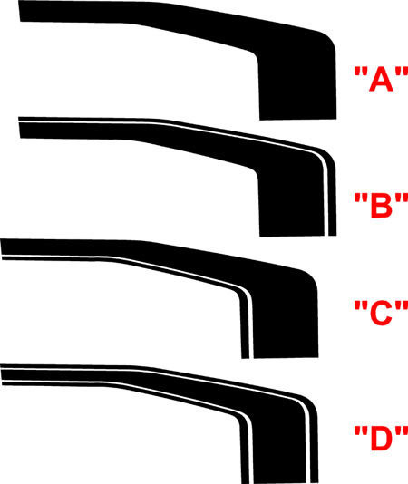2014 - 2018 Silverado 1500 Rally Edition Style Side Hockey Stripes