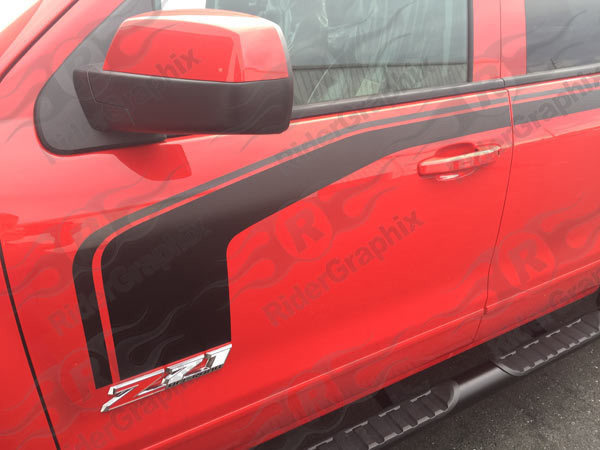 2014 - 2018 Silverado 1500 Rally Edition Style Side Hockey Stripes