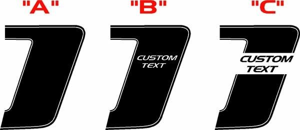 2012 Mustang Factory Style BOSS 302 Style Side Stripes