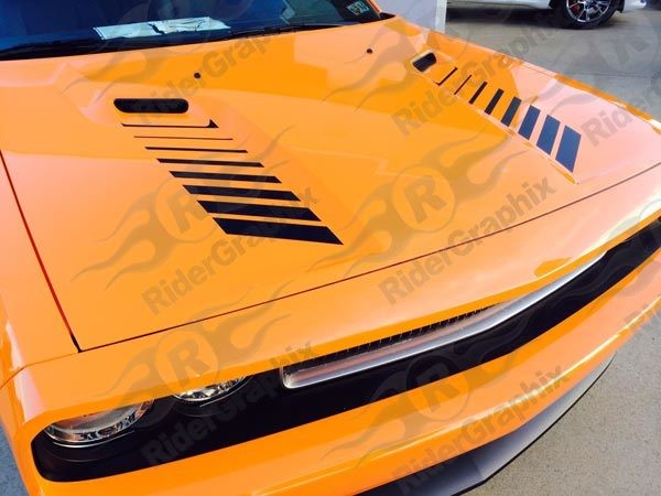2008 - 2014 Dodge Challenger Hood Vent Decal kit