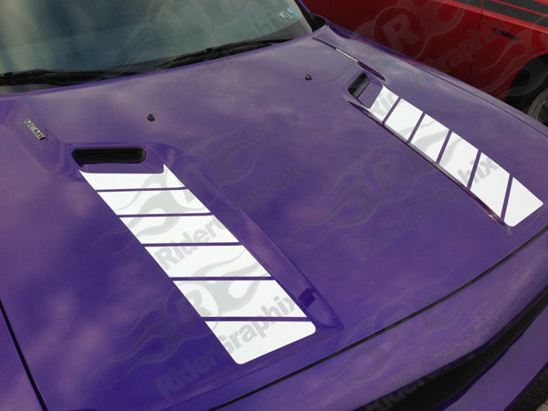 2008 - 2014 Dodge Challenger Hood Vent Decal kit