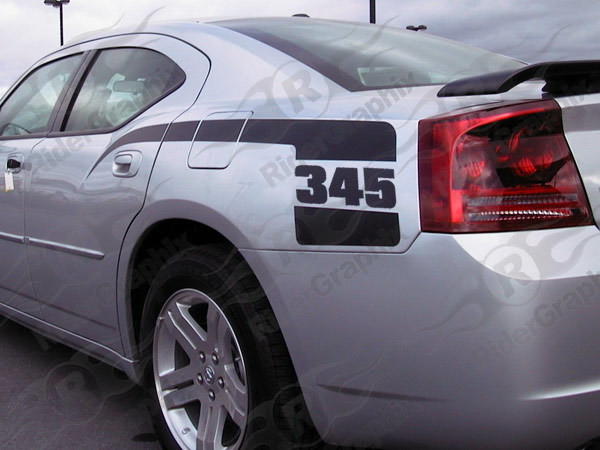 2006 - 2010 Dodge Charger Retro Gen2 Cuda Hockey Stick Stripes