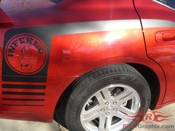 2006 - 2010 Charger Super Bee Style Quarter Panel Stripe Kits