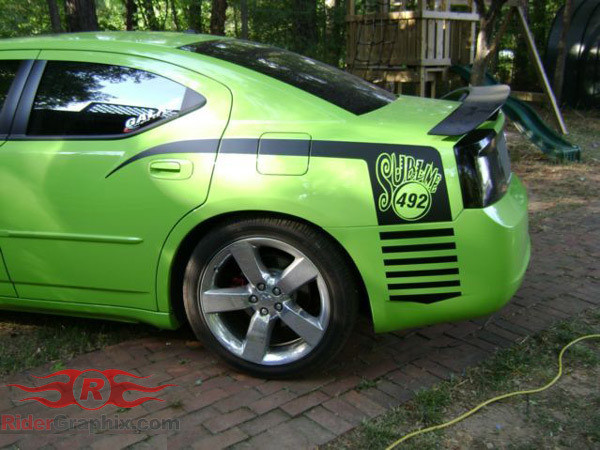 2006 - 2010 Charger Super Bee Style Quarter Panel Stripe Kits