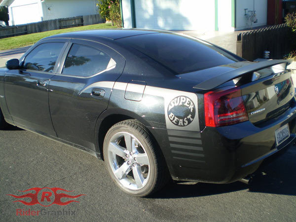 2006 - 2010 Charger Super Bee Style Quarter Panel Stripe Kits