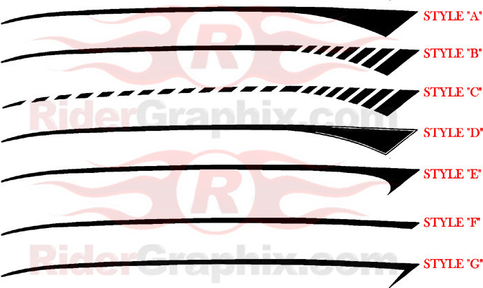2006 - 2010 Charger Front Bodyline Stripe Kits