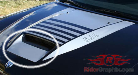 2006 - 2010 Charger SRT Hood Intake Decal Kit