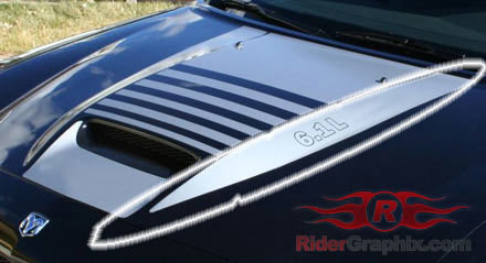 2006 - 2010 Charger SRT Hood Side Spear Decal Kit