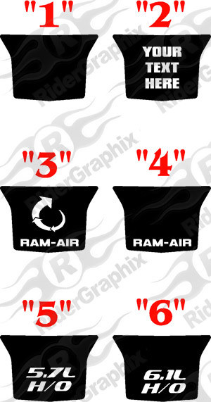 2006 - 2010 Charger Ram-Air Hood Intake Decal Kit