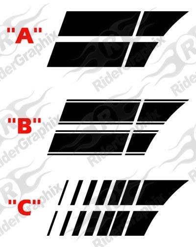 2007 - 2012 Up Dodge Nitro Hood to Fender Decal Kit