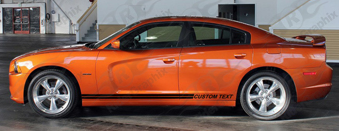 2011-up Charger Rally Style Rocker Panel Stripe Kits