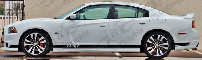 2011 - 2014 Dodge Charger SRT Style Rocker Panel Stripes