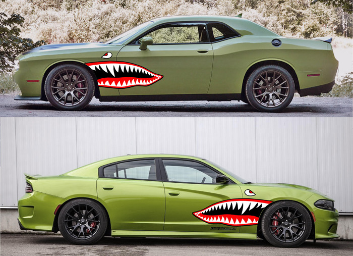 Retro Fighter Plane Mouth Stripe Kit Universal Fit for many Vehicles...!!!