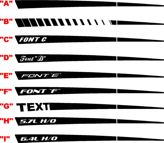 2015 & Up  Dodge Charger Daytona Style Rear QP Decals