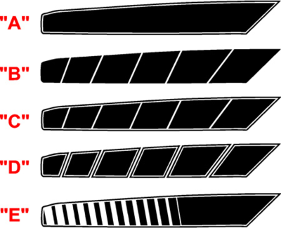 2017 - Up Dodge Challenger Extension Stripes for Factory TA Stripe