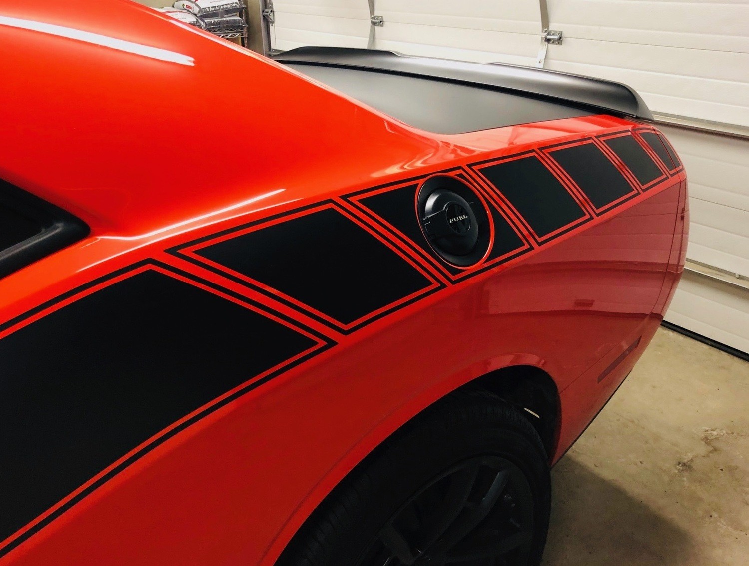 2017 - Up Dodge Challenger Extension Stripes for Factory TA Stripe