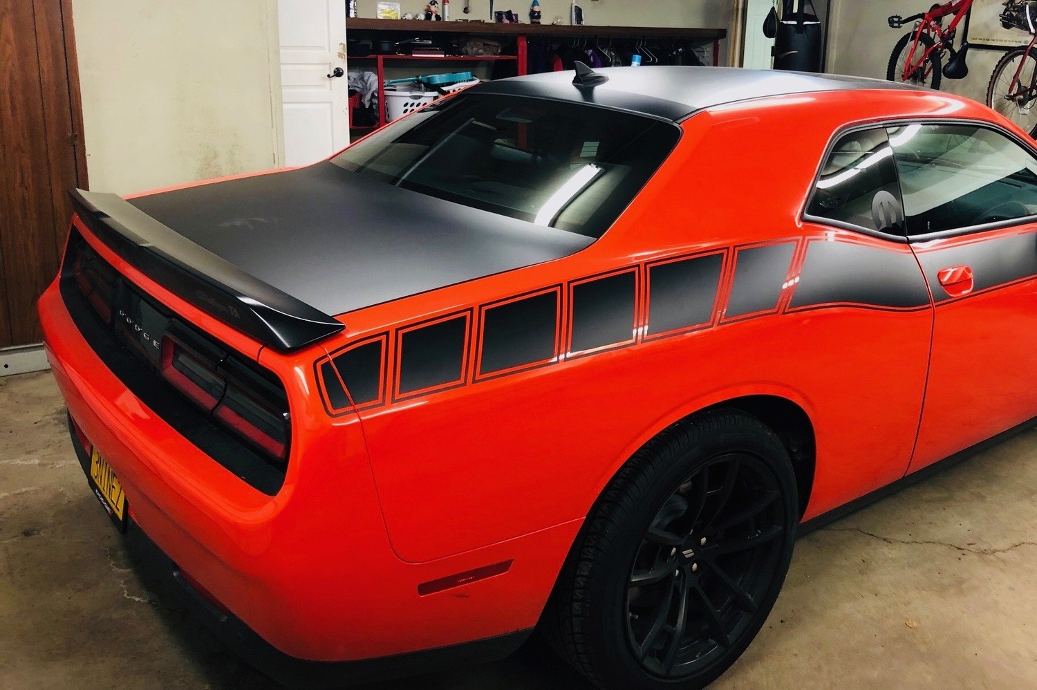 2017 - Up Dodge Challenger Extension Stripes for Factory TA Stripe