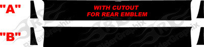 2010 - 2013 Chevrolet Camaro Rear Trunk Blackout Decals kit