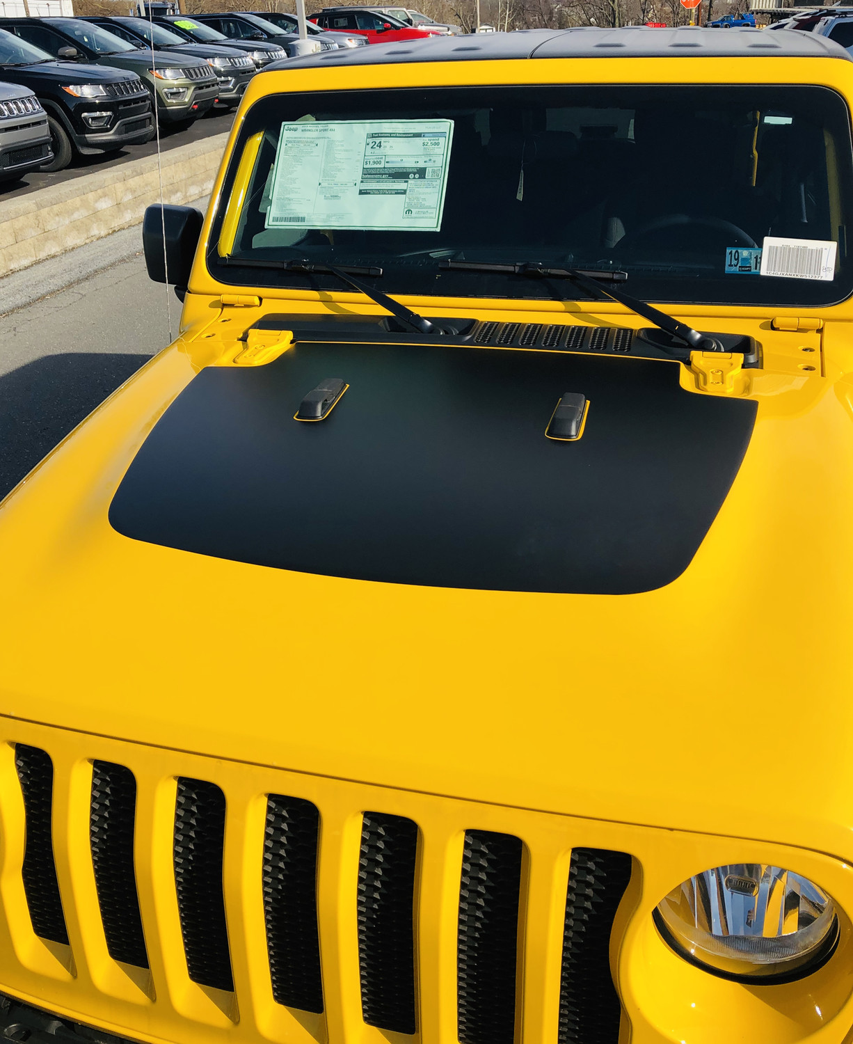 2018 - up Jeep Gladiator JT Wrangler JL JLU Hood Blackout Vinyl Graphics