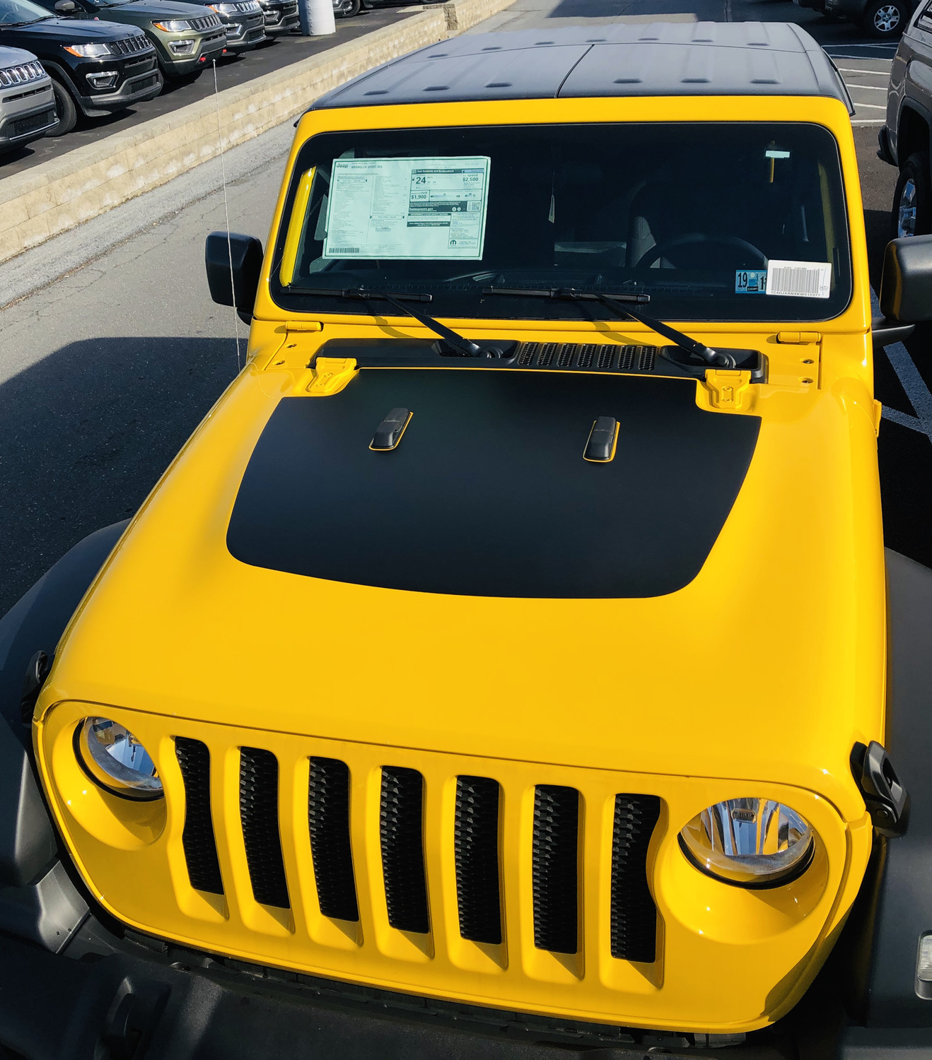 2018 - up Jeep Gladiator JT Wrangler JL JLU Hood Blackout Vinyl Graphics