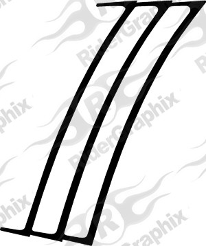 2010 - 2015 Chevrolet Camaro Rear Quarter Panel "1969 Style" Outer Vent Accent Decal
