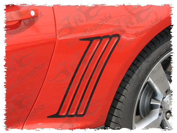 2010 - 2015 Chevrolet Camaro Rear Quarter Panel Outer Vent Accent Decal