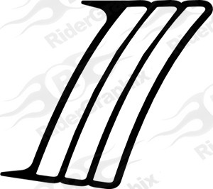 2010 - 2015 Chevrolet Camaro Rear Quarter Panel Outer Vent Accent Decal