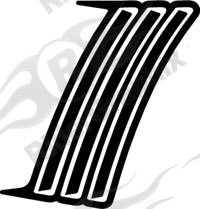 2010 - 2015 Chevrolet Camaro Rear Q.P. Side Vent Accent Blackout Decals Inside & Outside Combo
