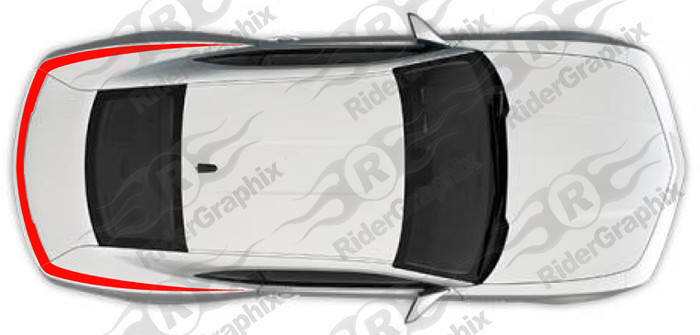 2010 - 2015 Chevrolet Camaro Upper Spoiler / Upper Fender Accent Stripes