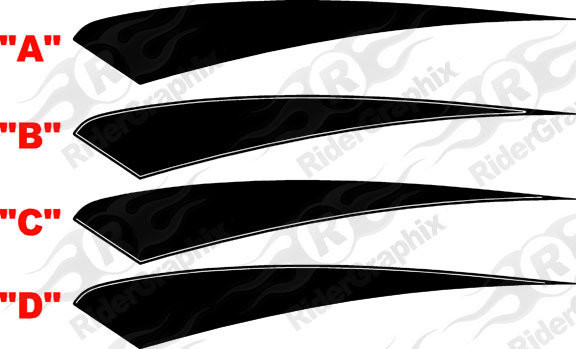 2010 - 2015 Chevrolet Camaro Rear Upper Fender Stripes