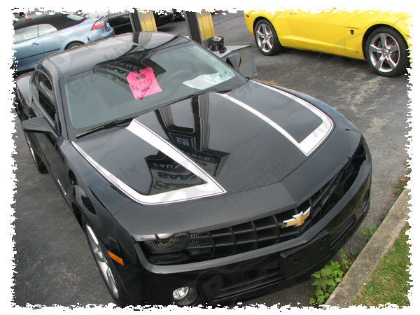 2010 - 2015 Chevrolet Camaro Hood Accent Stripes Style #2