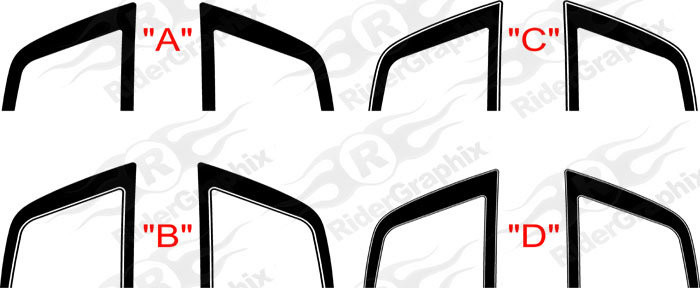 2010 - 2015 Chevrolet Camaro Hood Accent Stripes Style #1