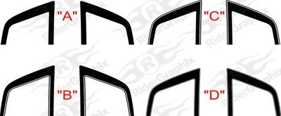 2010 - 2015 Chevrolet Camaro Hood Accent Stripes Style #1