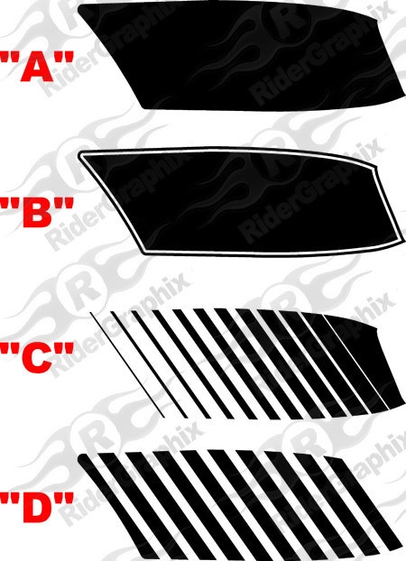 2015 - 2018 Dodge Challenger SRT Hellcat Hood Vent Insert Accent Graphics
