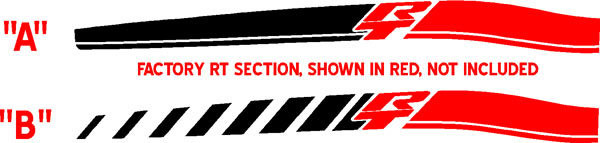 2015 - Up Dodge Challenger R/T Classic Extension Stripes Only