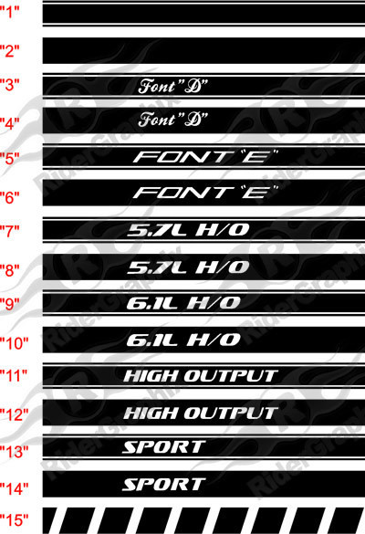 2008 - Up Challenger Rocker Panel Stripe Kits