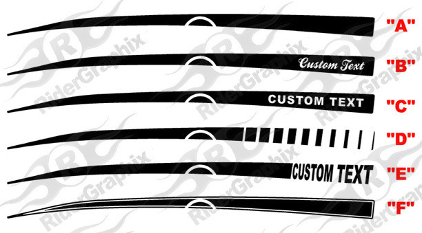 2008 - Up Challenger Rear Q.P. Stinger Stripe Kits
