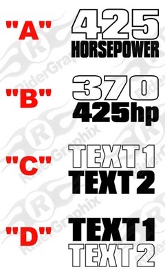 2008 - Up Dodge Challenger 1970 T/A Style Fender Accent Decal Kit