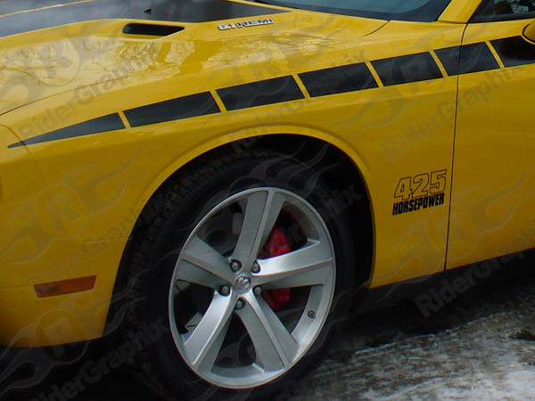 2008 - Up Dodge Challenger 1970 T/A Style Fender Accent Decal Kit