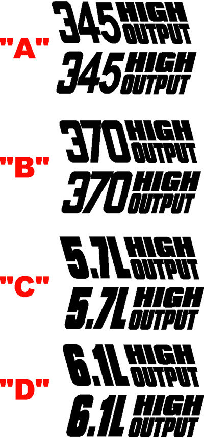 2008 - Up Dodge Challenger 1970 T/A Retro Style Fender Accent Decal Kit