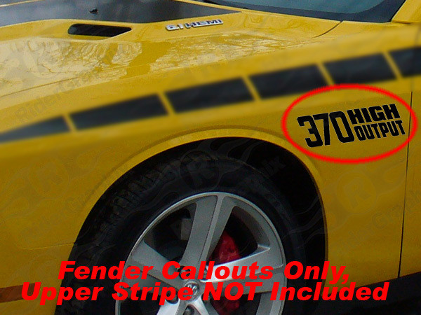 2008 - Up Dodge Challenger 1970 T/A Retro Style Fender Accent Decal Kit